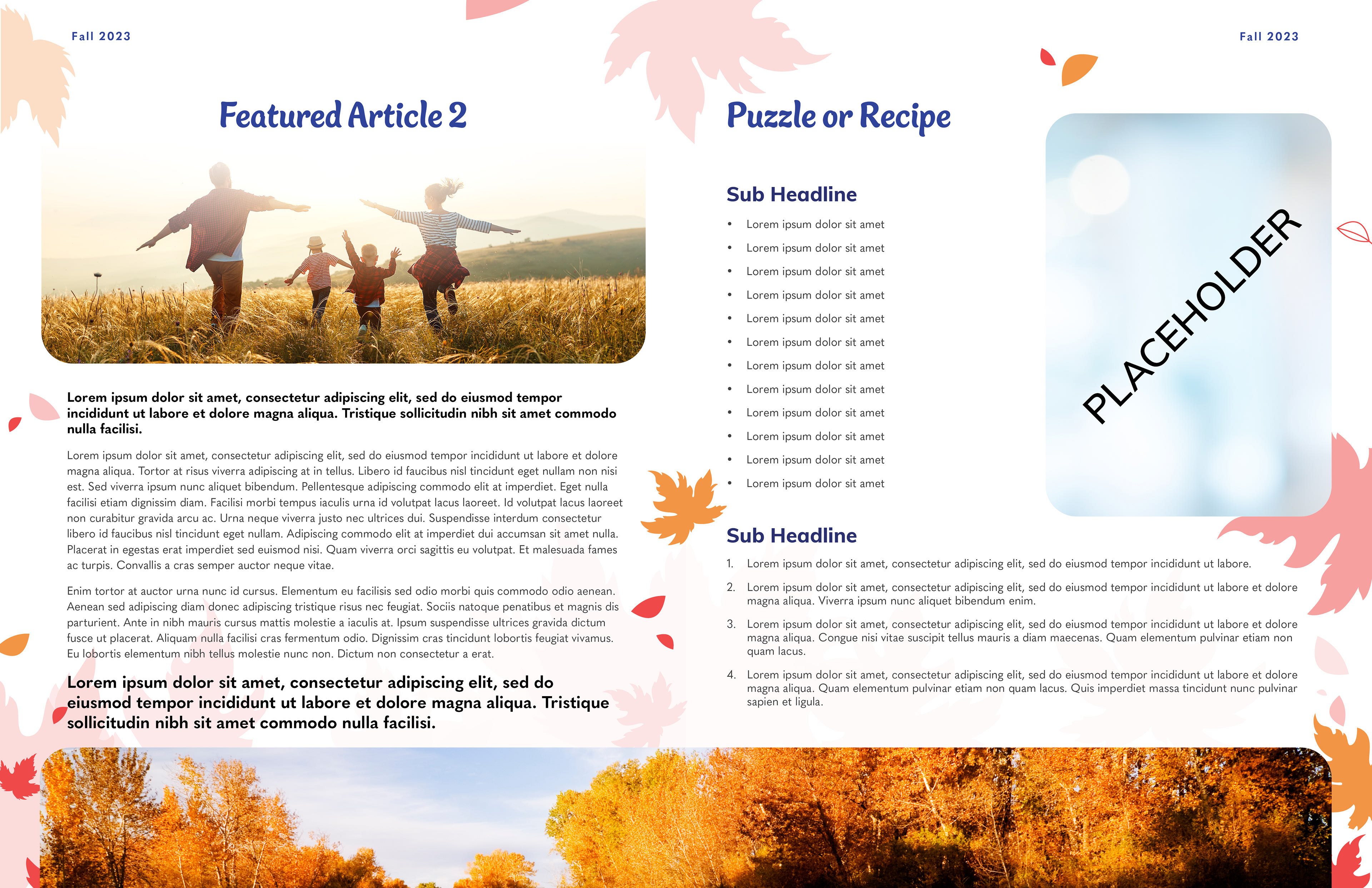 Fall 2023 Newsletter Template - Spread 2