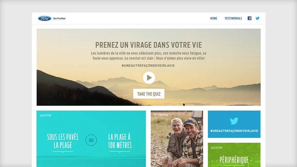 Webdesign de página inicial no desktop