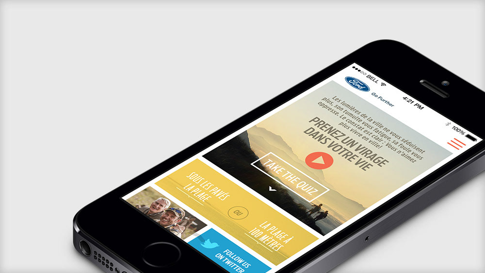 Simulação de tela inicial no celular