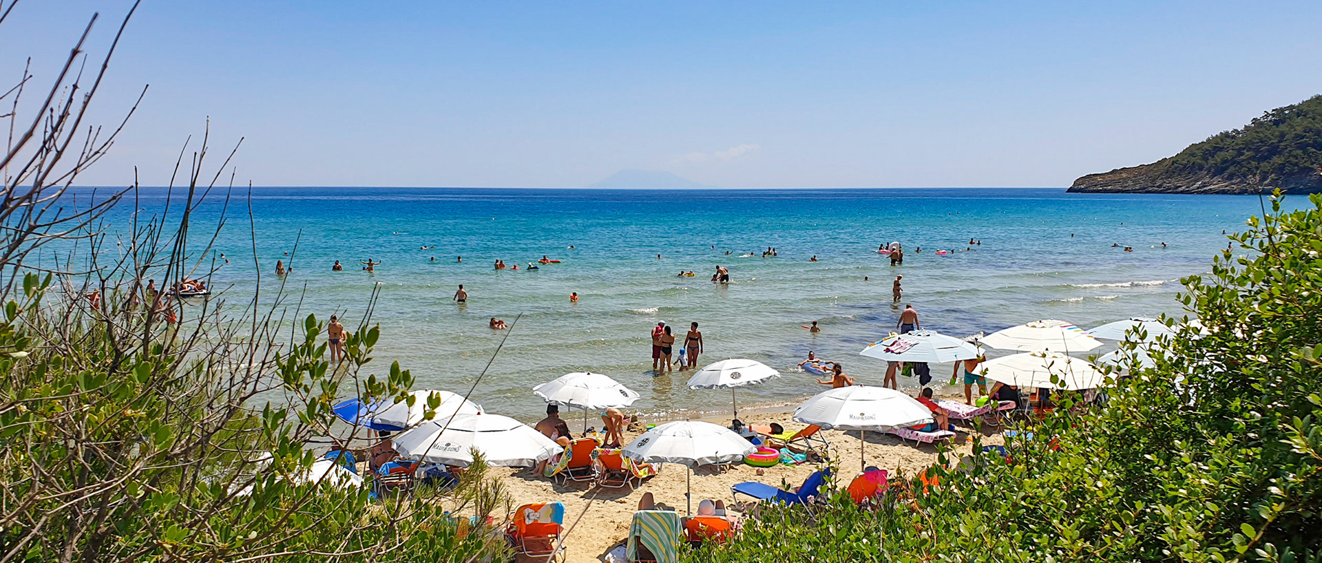 Plaja Paradyssos. Makryammos Theologou. Thasos