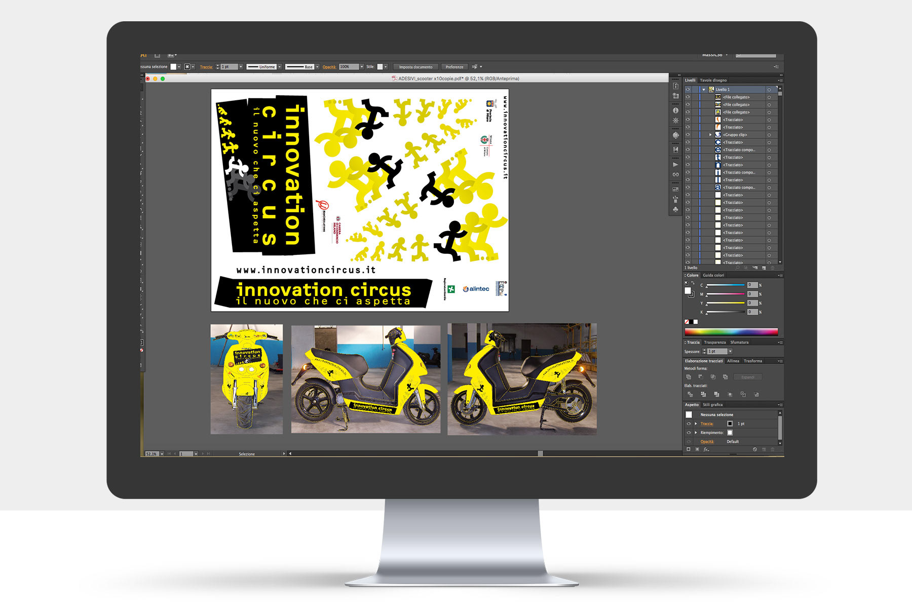 Grafica Scoter Innovation Circus Milano
