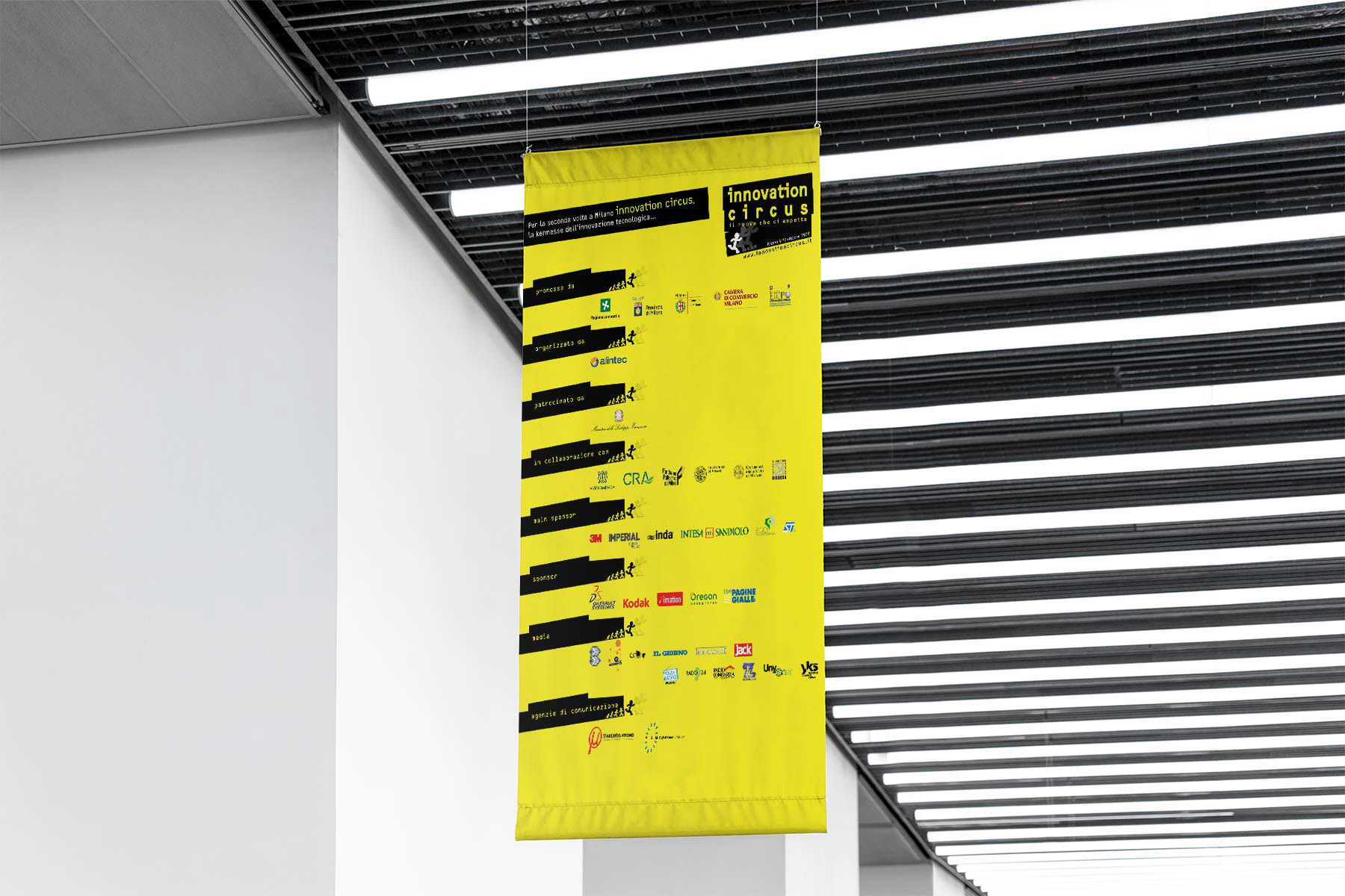 Grafica Esposizione Innovation Circus Milano