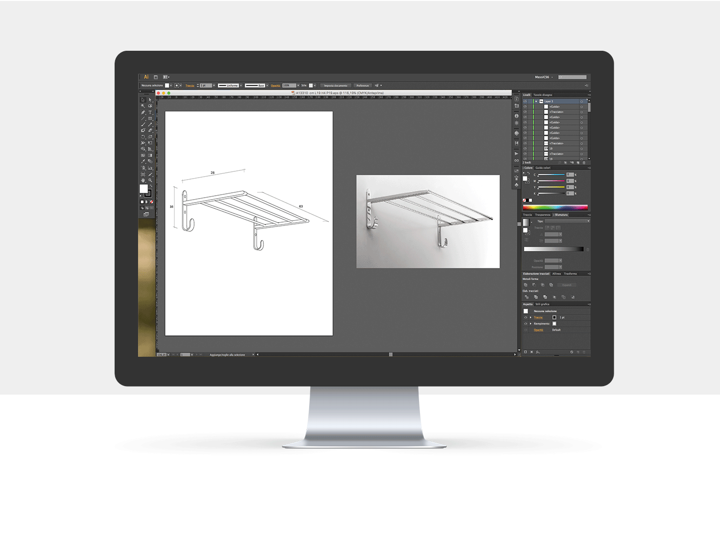 disegno di prodtto Inda S.p.A.