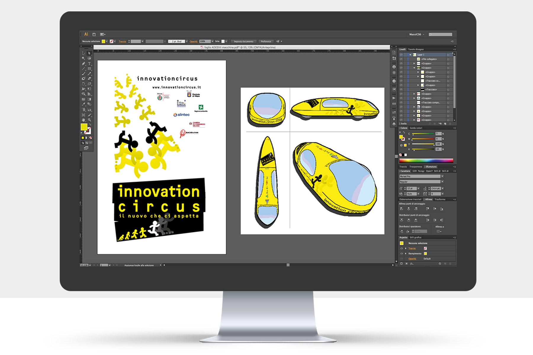 Grafica Auto Innovation Circus Milano