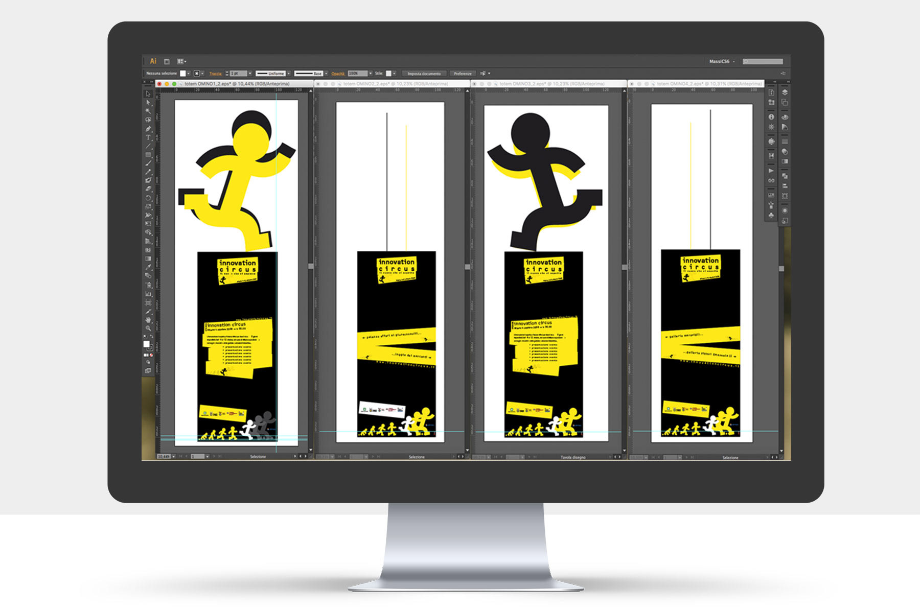 Grafica Totem Innovation Circus Milano