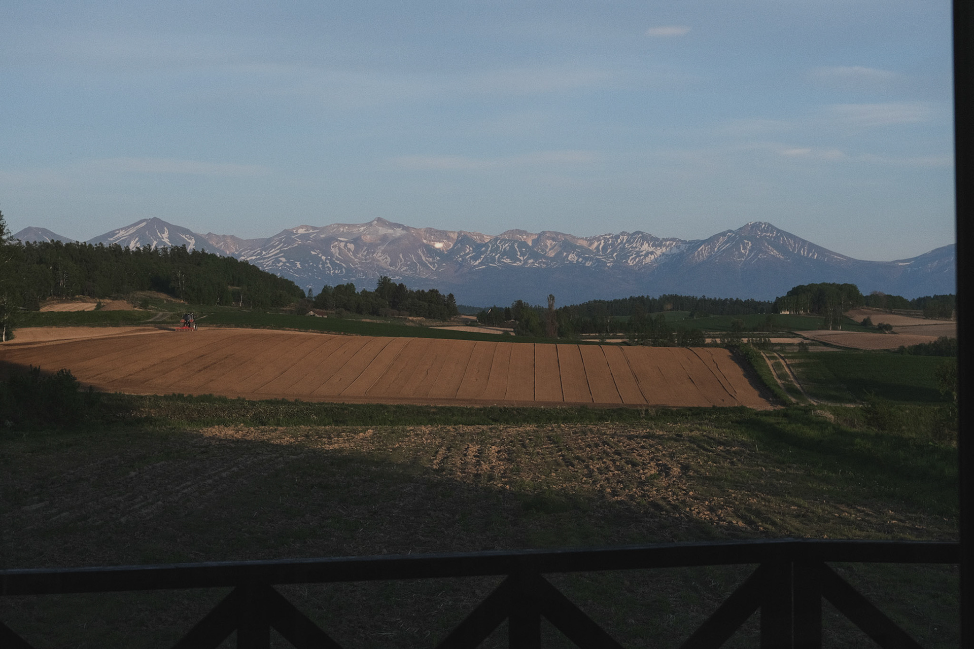 Sunset in Biei from our homestay