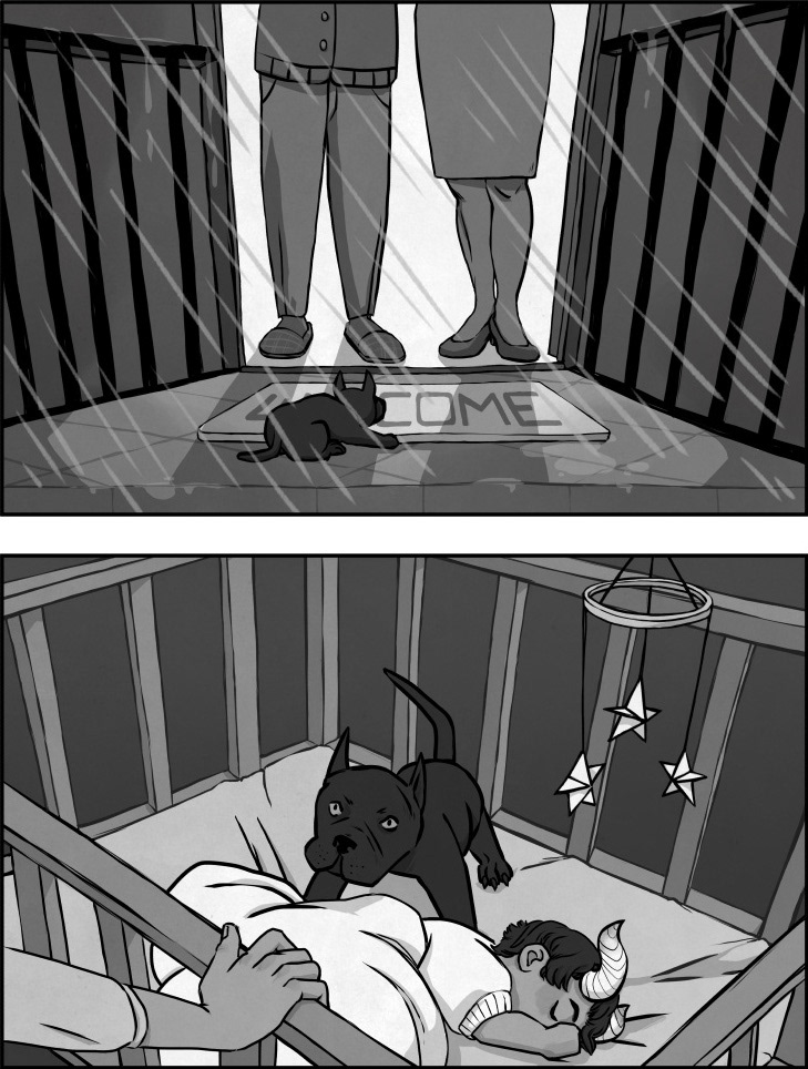 Story panels for a pitch package (Private client, 2020)