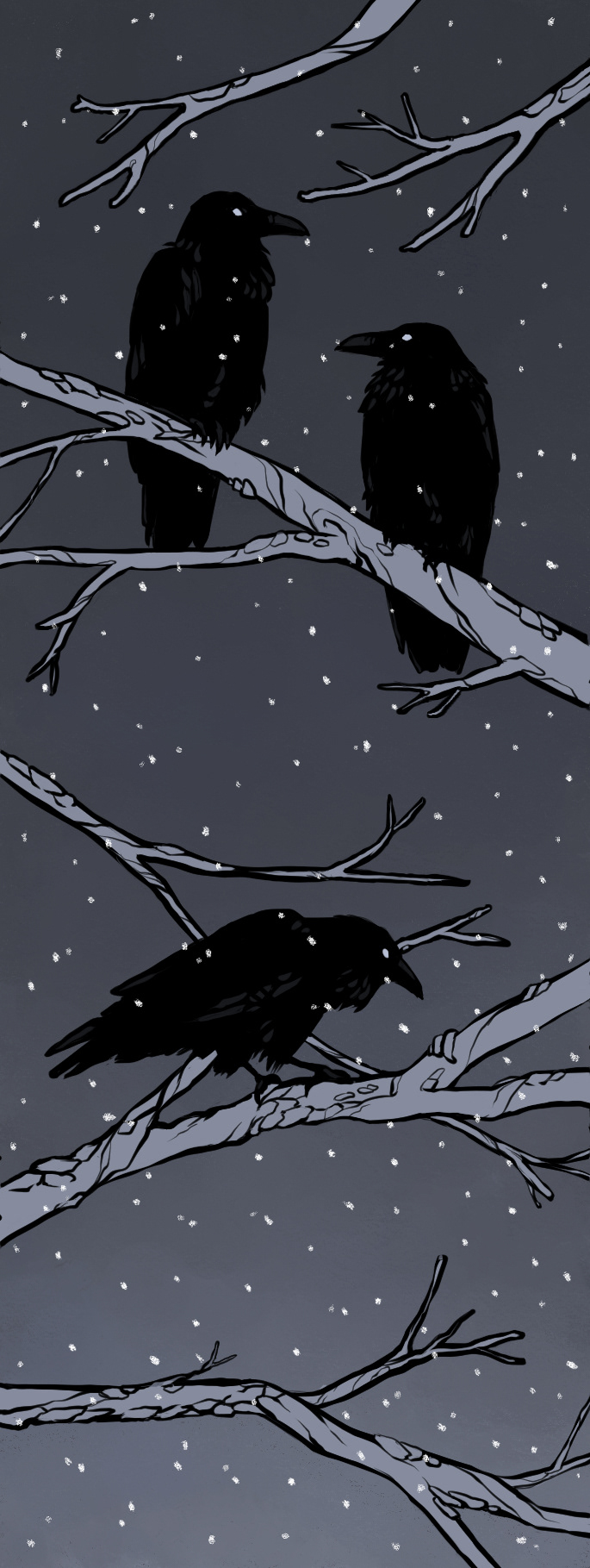 Bookmark design "Ravens" (2022)