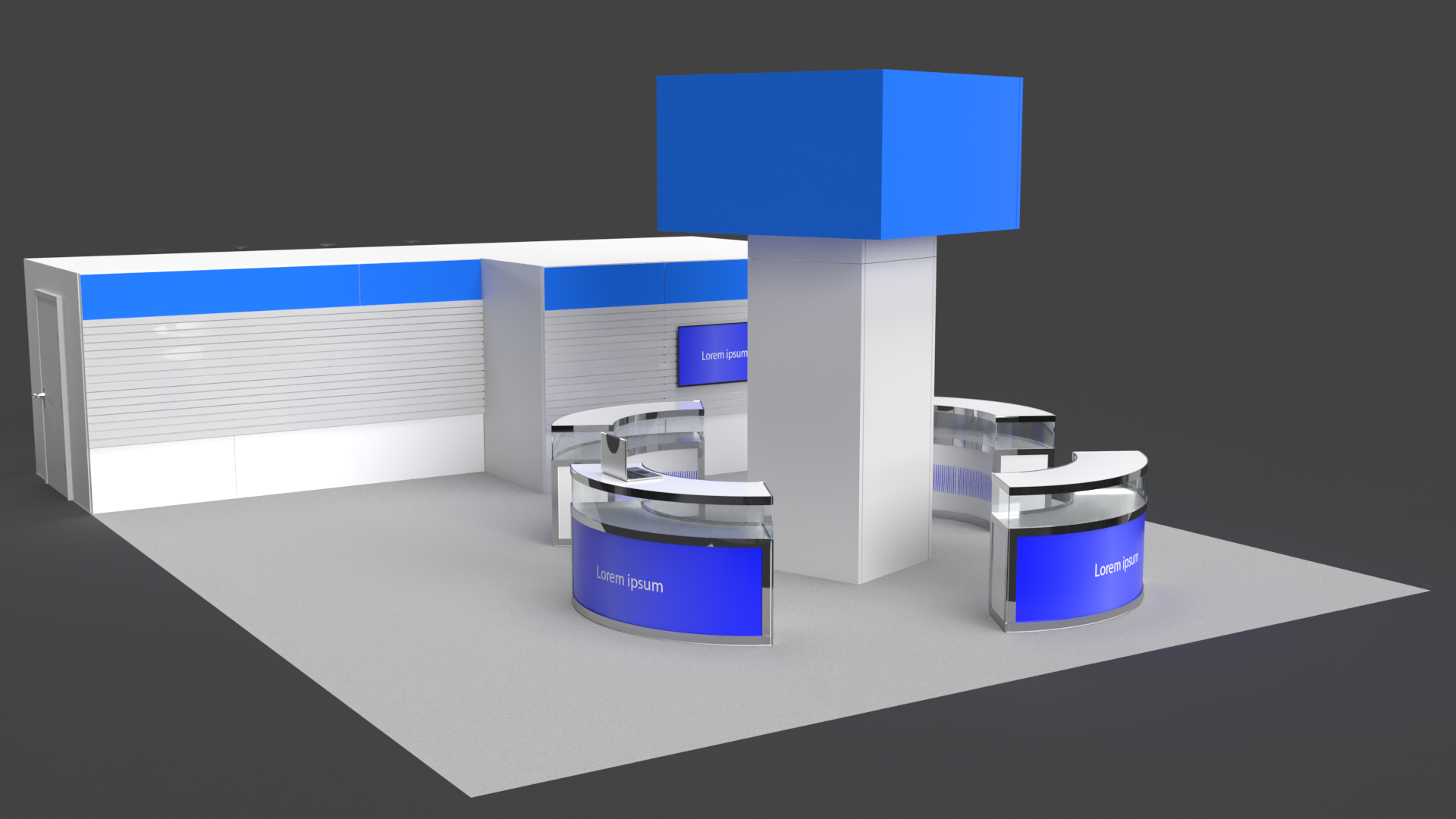 Shot Show Booth 3D mock-up concept