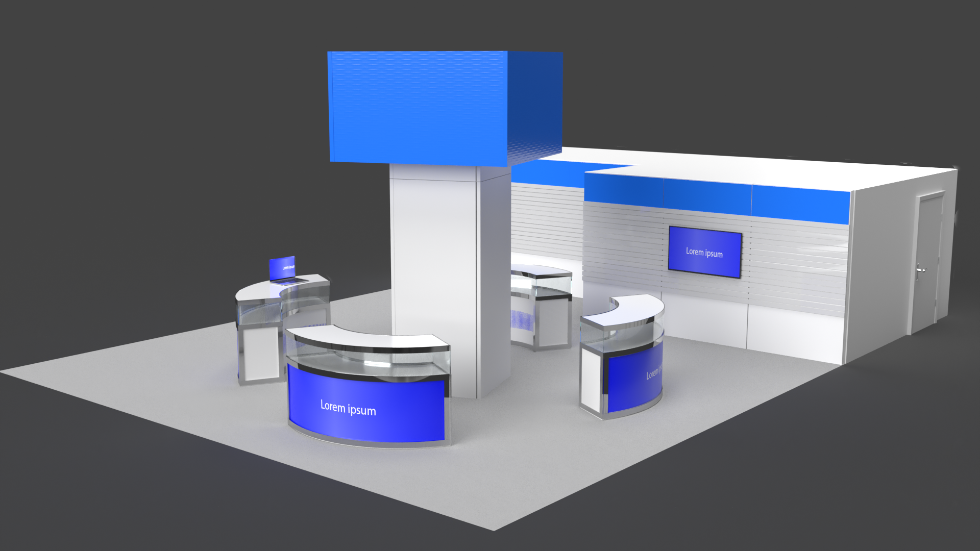 Shot Show Booth 3D mock-up concept