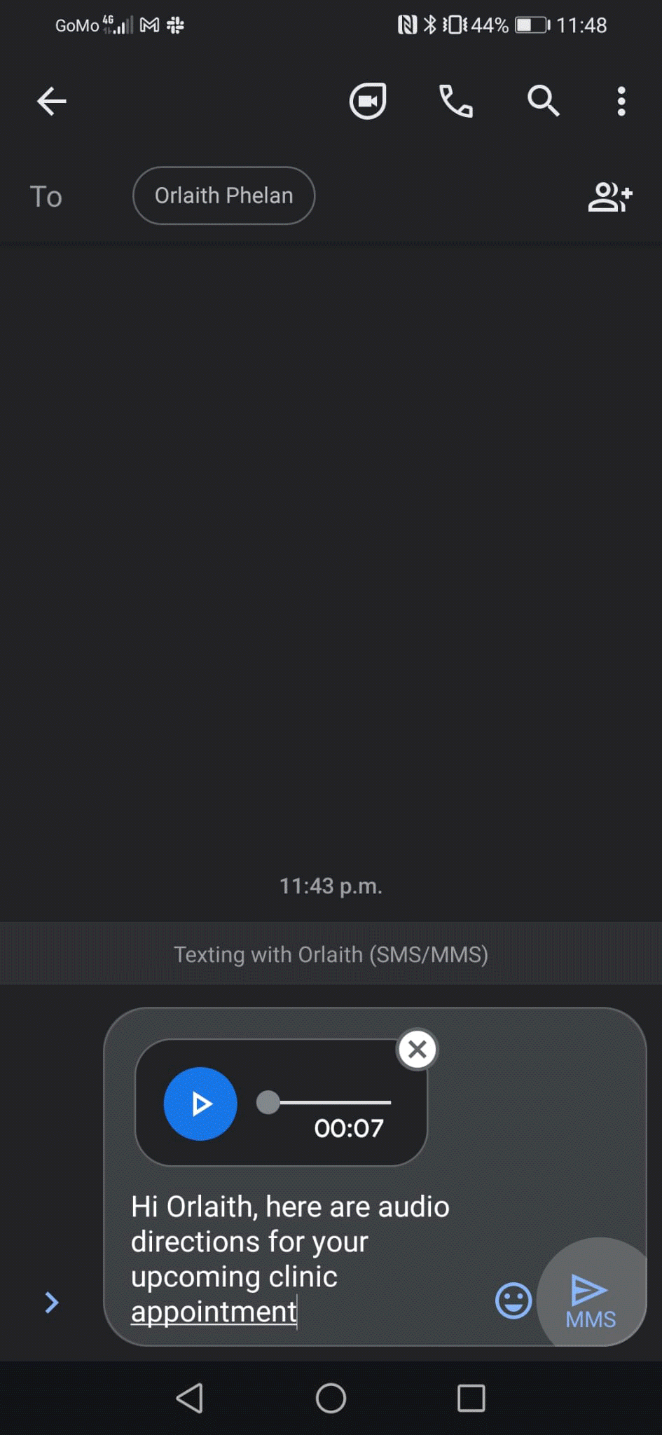 Testing auto SMS