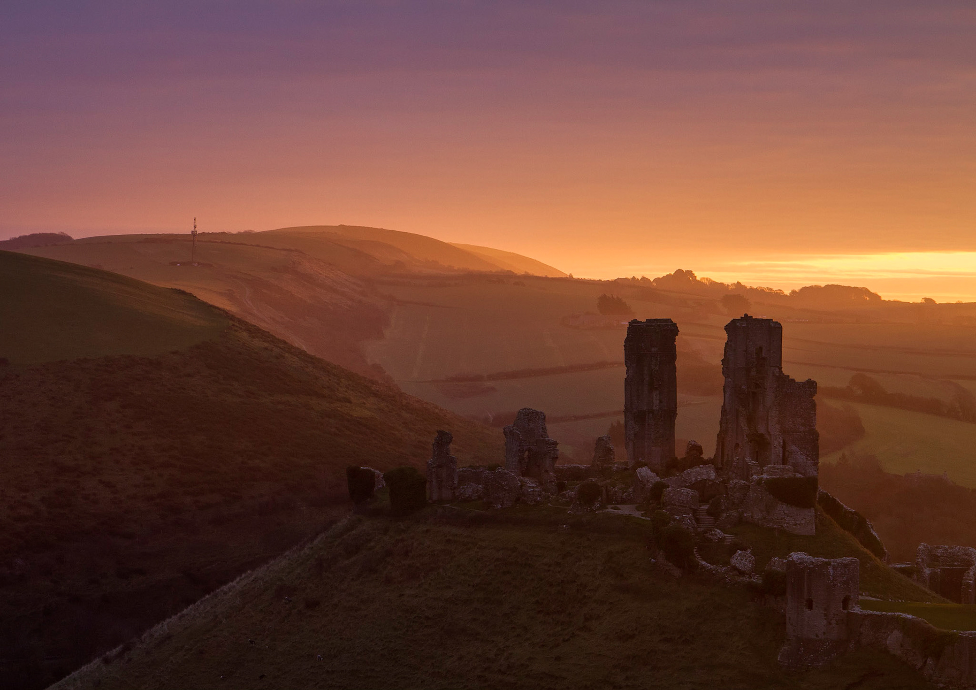 Corfe Castle Dawn