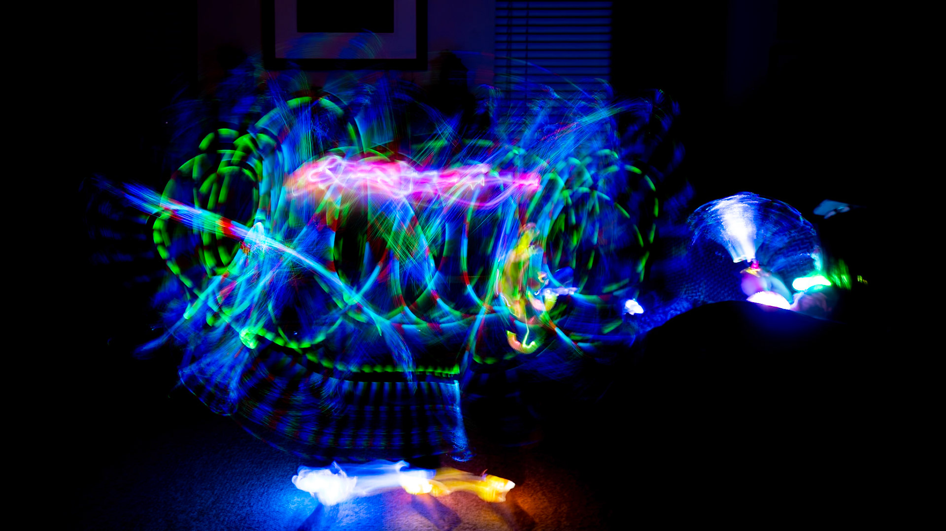 Light Painting with three preschool-aged kids