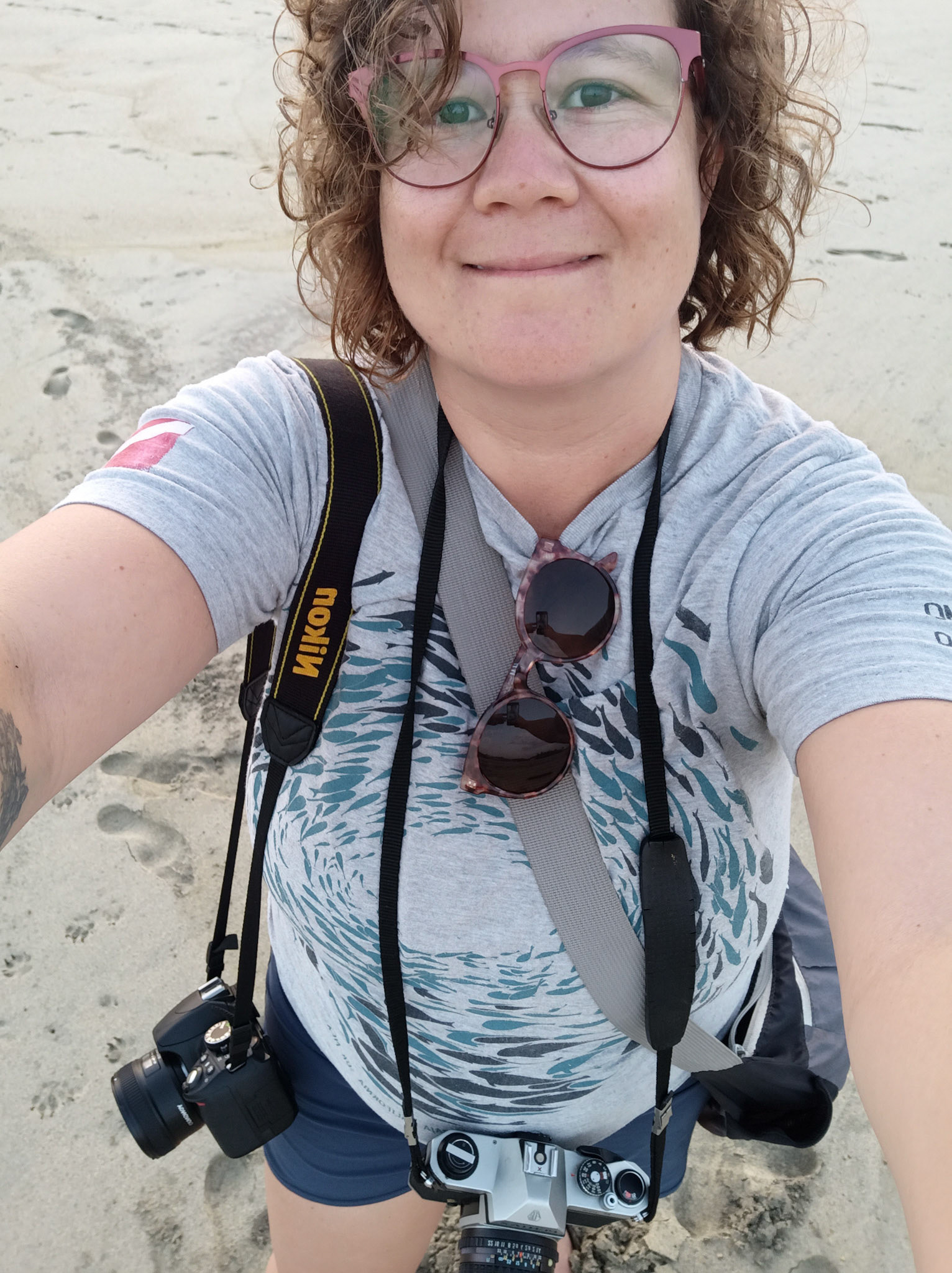 Selfie on the beach.