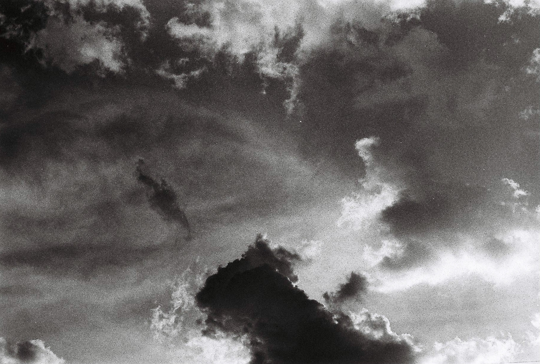 Amazing sky taken in black & white film.
