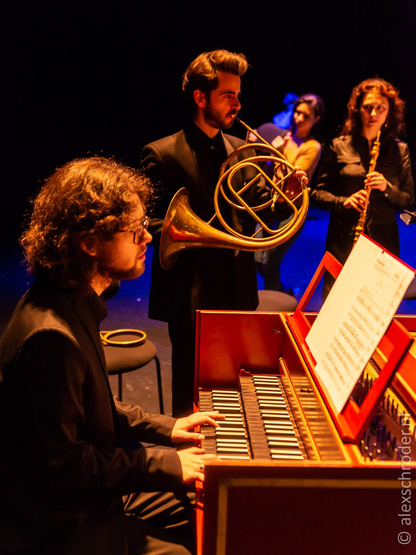 Three pieces for baroque ensemble - Conducted by Leonard Kwon, performed by the Natthapong Sirisit (rec.), Olga Kuznetsova (ob.), Nicolas Roudier (hn.), Placida Ho (vln.), Takumi Hiratsuka (vlne), Eliot Dios Martinez (hps.) and the dancer Juul van Helvoirt.