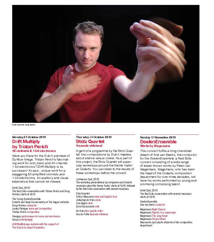Stolz ensemble performing at the De Doelen, "Dream of a Memory" for string trio