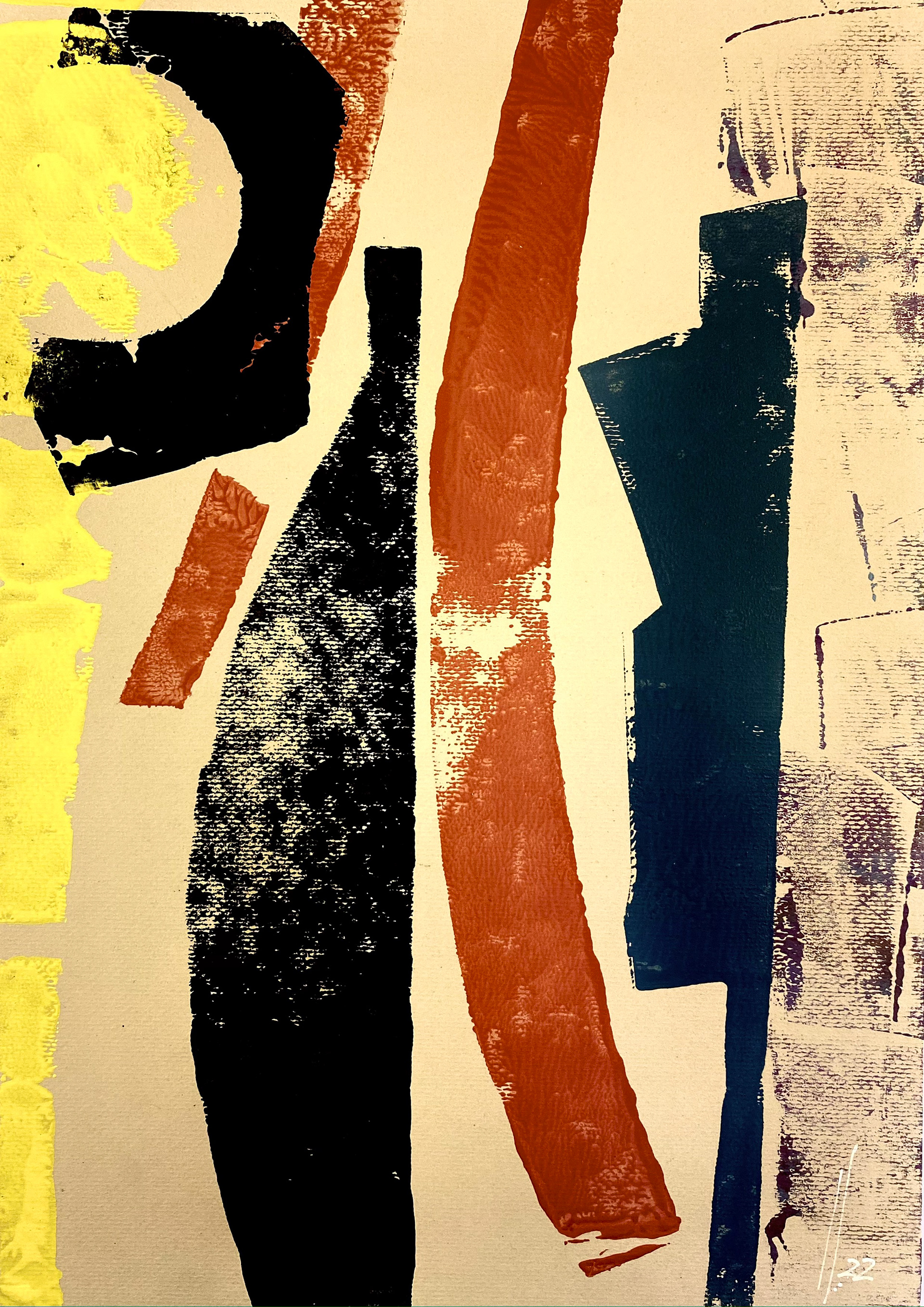 2022_RESISTENZE 06_tecnica mista su carta_50x70