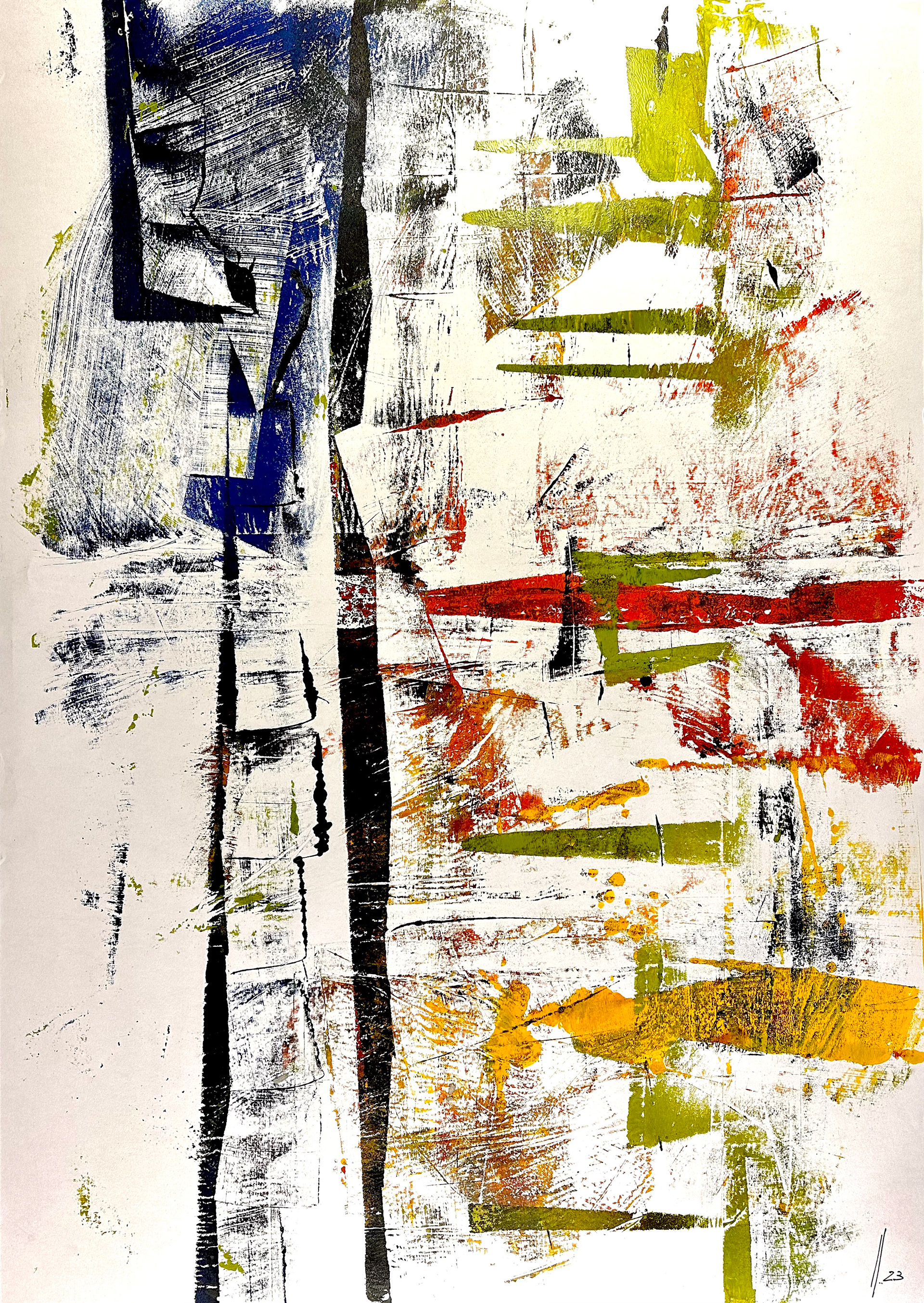 2023_free animal 01_tecnica mista su carta_100x70