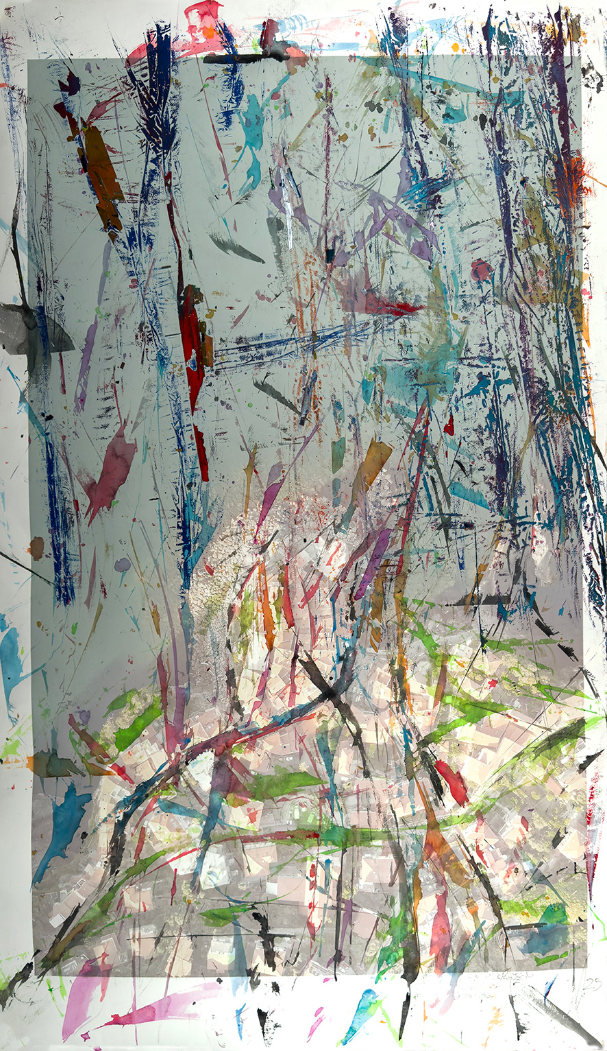 qui è bellismo. ti dico che è un sogno_05_acrilico su carta 90x155