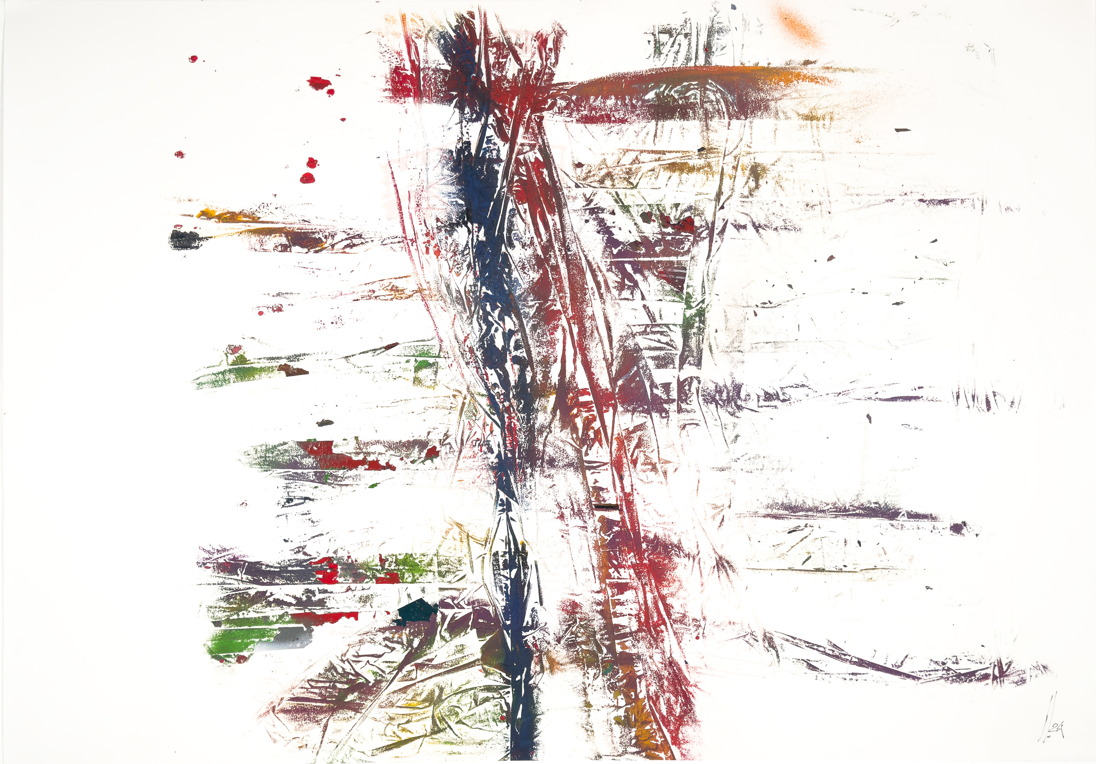 2025_impressions of autumn_tec mista su carta_50x70