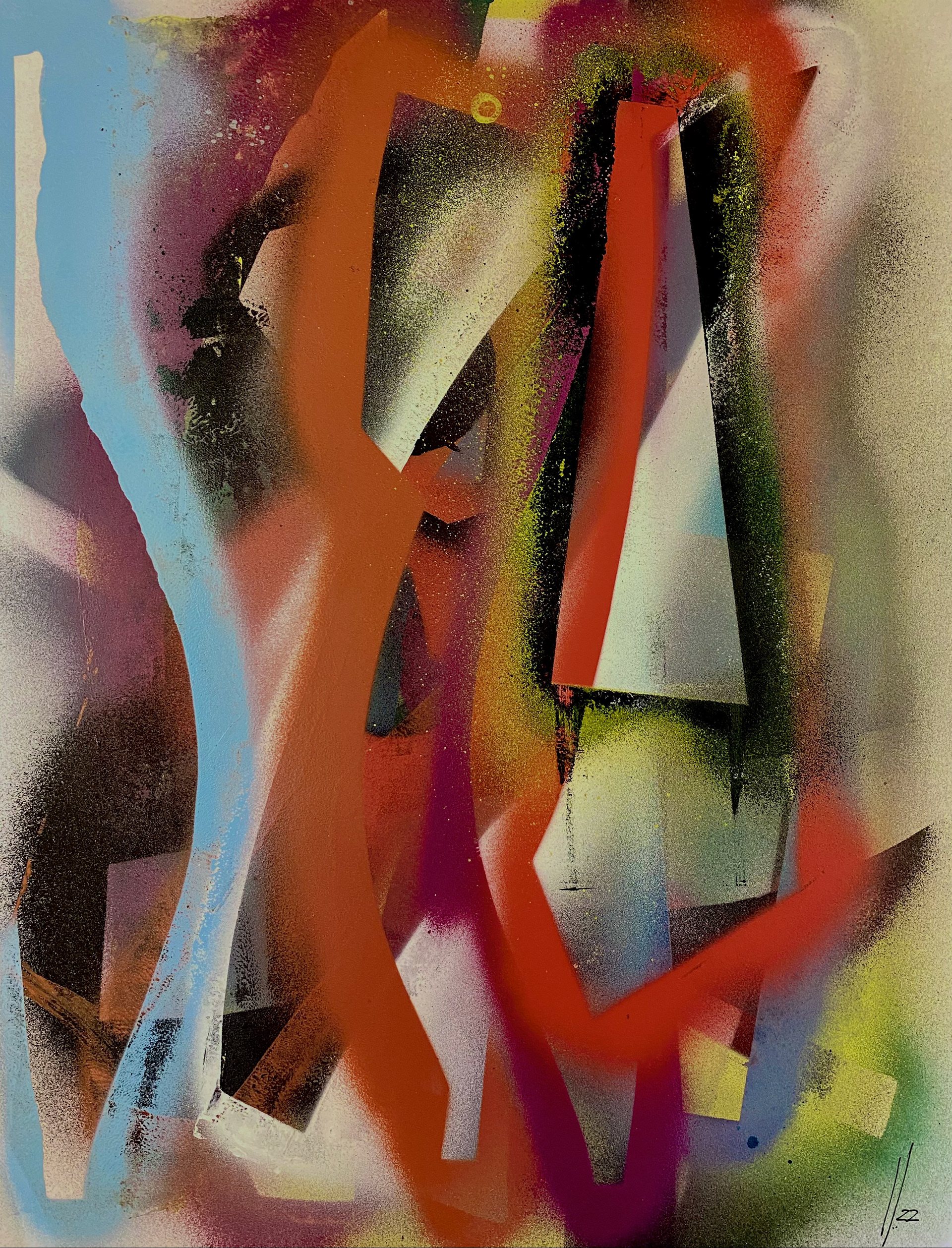 2022_RESISTENZE 03_tecnica mista su carta_50x70