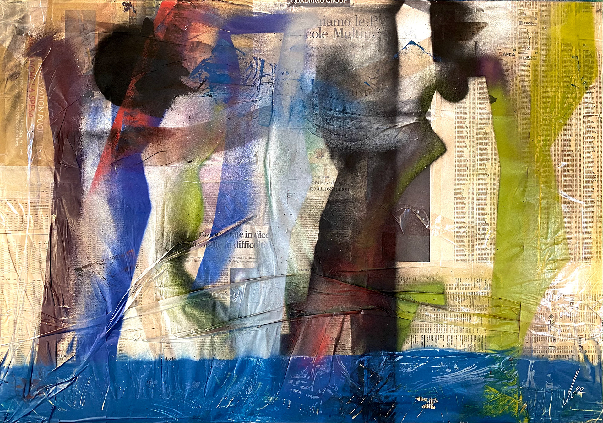 2022_GIUDIZI UNIVERSALI_tecnica mista su carta_100x70