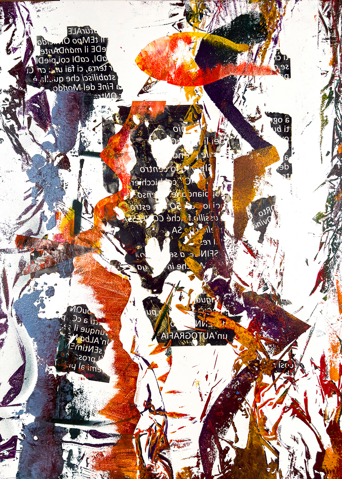 AUTOGRAFIA_tecnica mista su legno_50x70