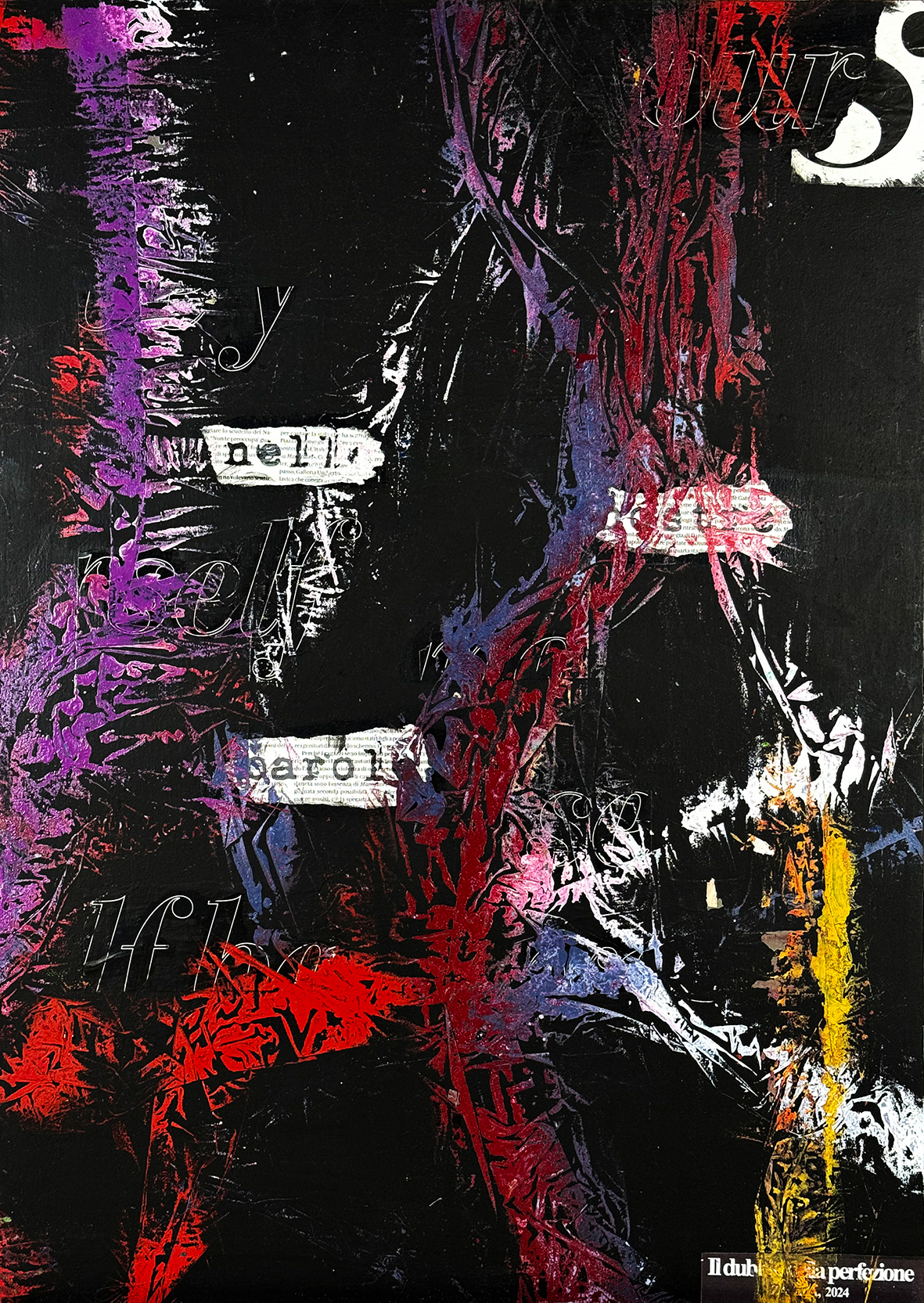 NELLA PAROLA_tecnica mista su legno_50x70