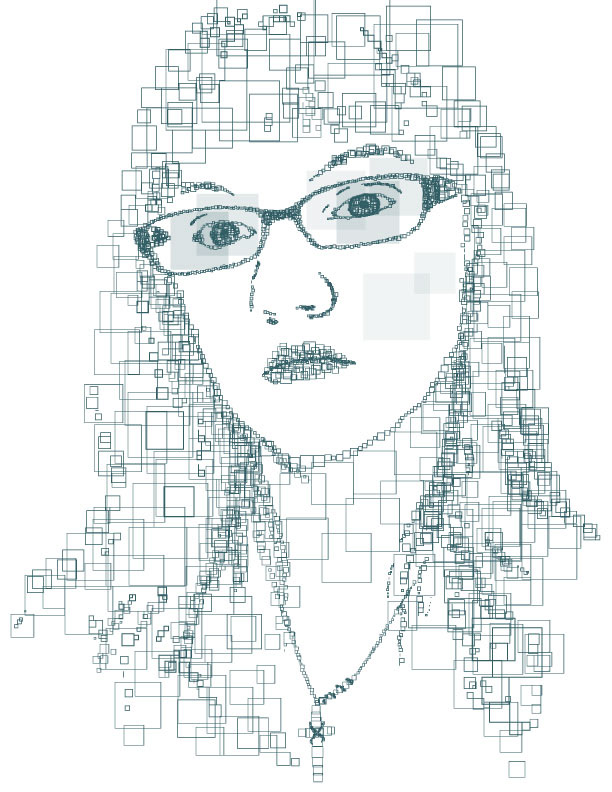 Self Portrait using Shapes for Class