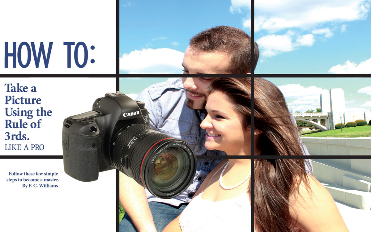 Inside Magazine Mockup Page 1. Includes my own pictures.