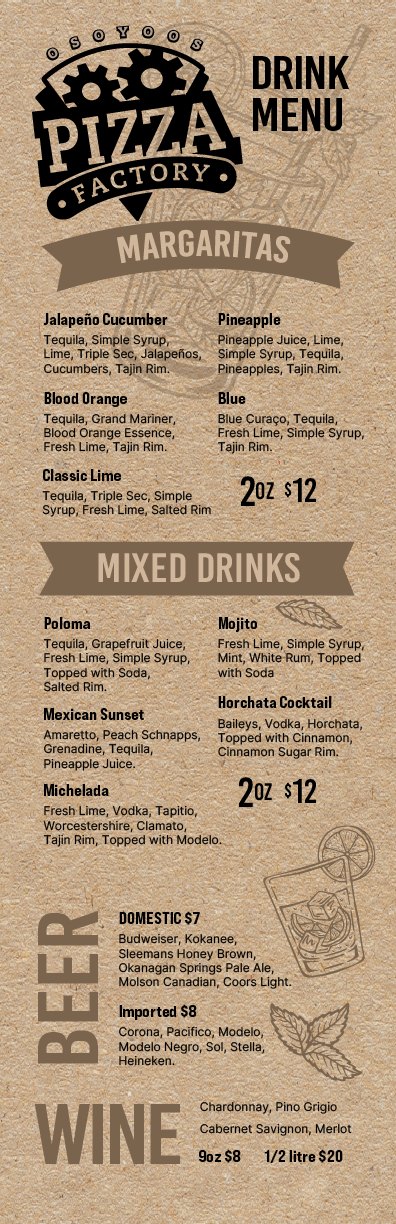 Drinks Menu
