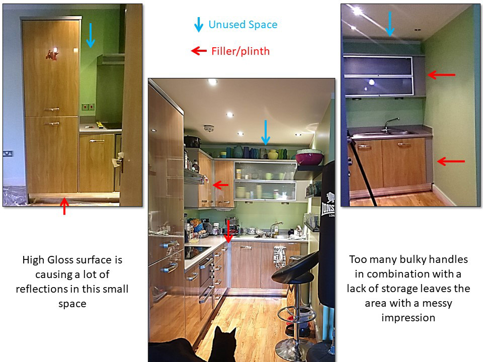 This diagram explains the issues of the old kitchen