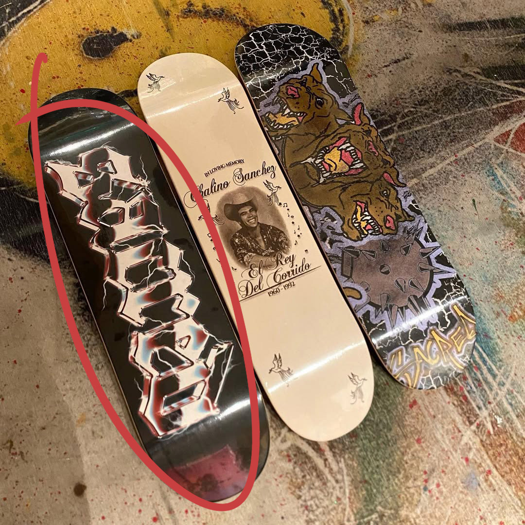 Used for skate deck