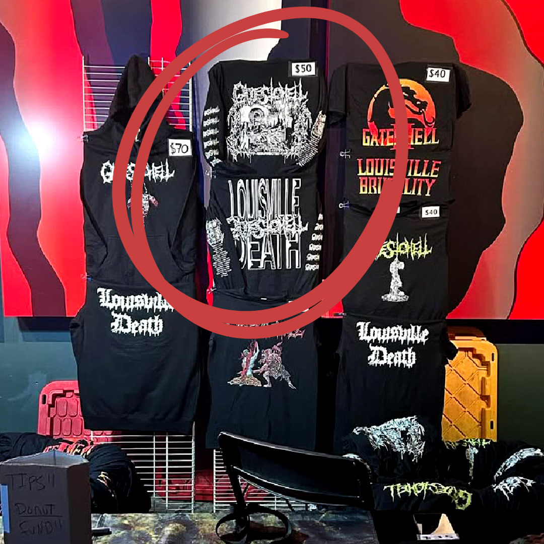 Spotted on their merch table from one of their show