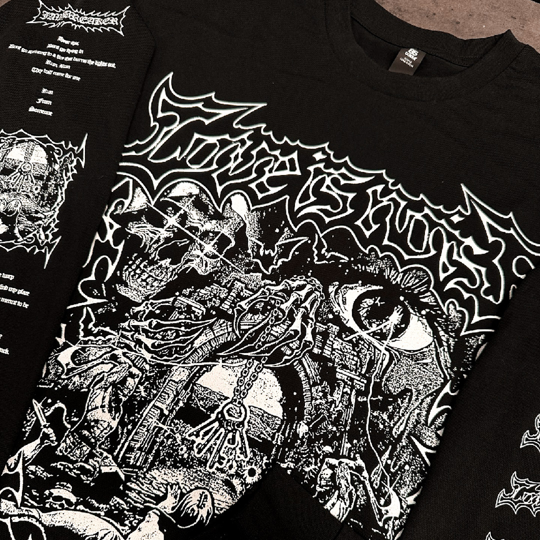 Printed on longsleeve