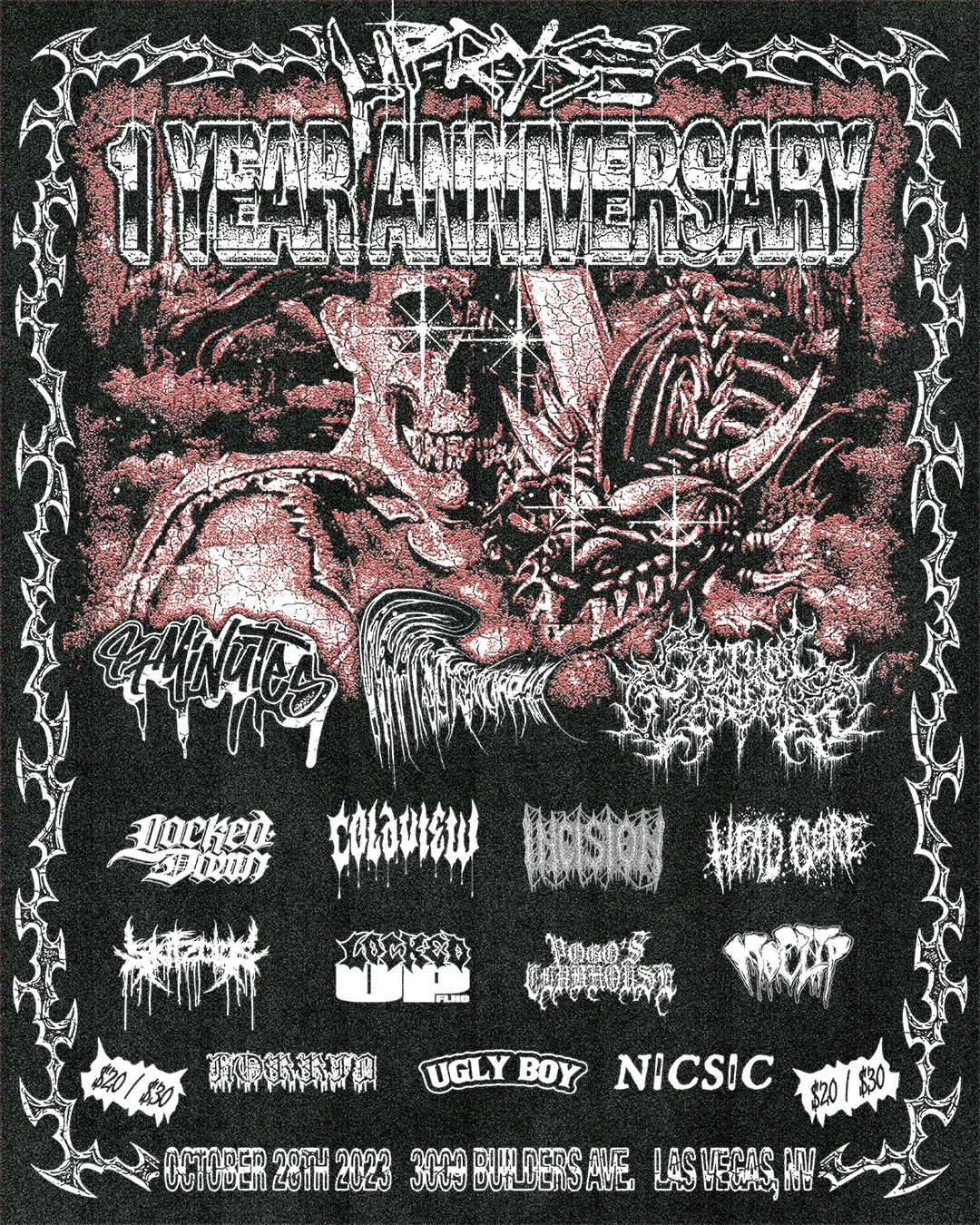 Upryse Production 1 year anniversary show flyer