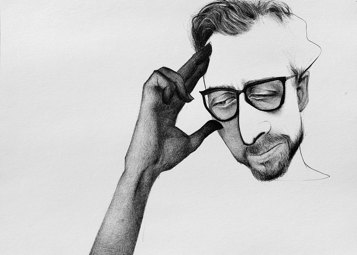 "Heavy Hand" / ink on paper