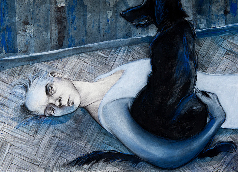 "Nostalgic Composition" / mixed media on paper