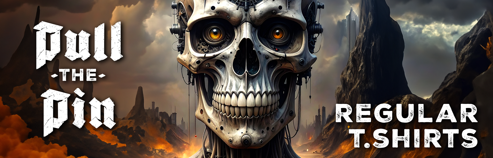 Static Signal Creeps Regular T-Shirt featuring the 'Carry the Signal' flagship mechanical skull. A high-contrast white-noise interference design on a premium black technical streetwear tee.