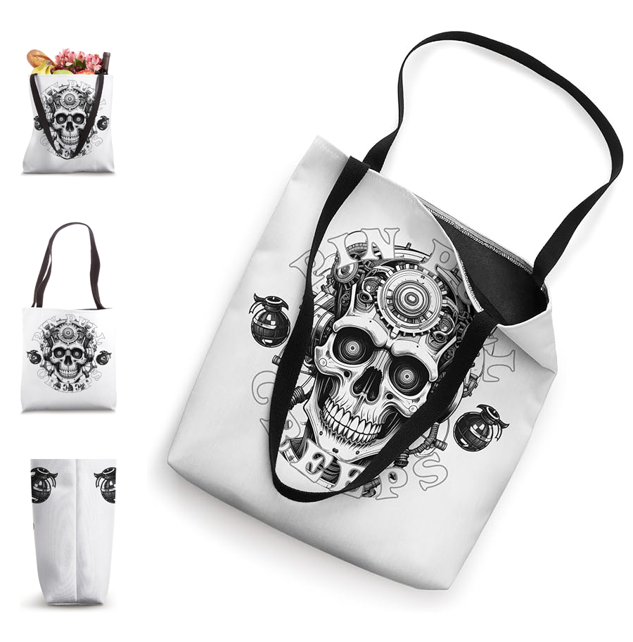 Close-up of the Candy Flipped Tote hardware. Highlights the high-durability spun polyester canvas, 16x16 storage volume, and reinforced black cotton webbing handles.