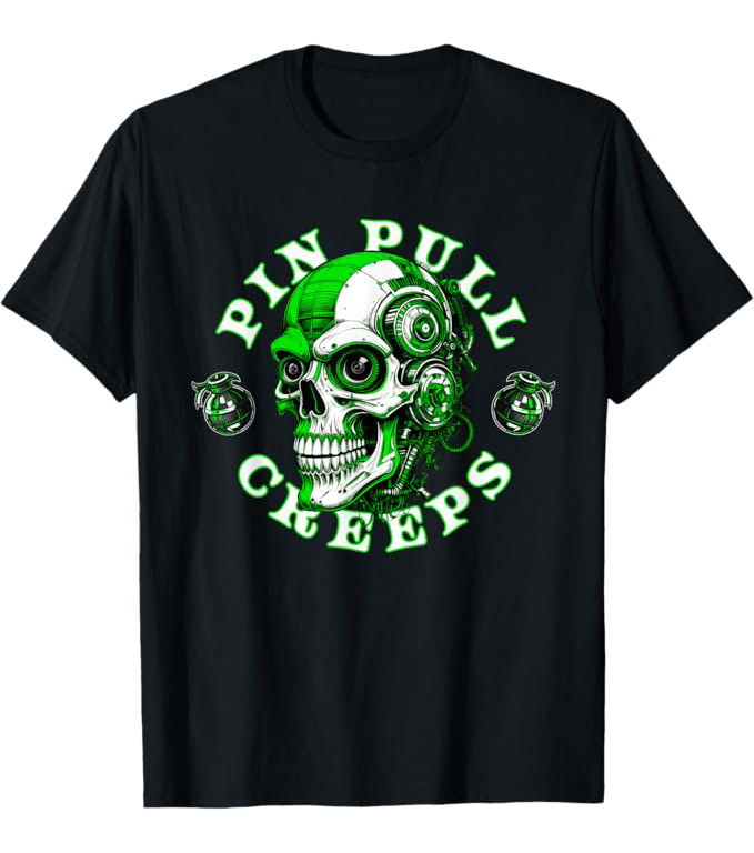 Greenline Creeps Regular T-Shirt from Pin Pull Creeps streetwear featuring a bold graphic that reflects urban transit energy, momentum, and directional flow. The design symbolizes staying on course through chaos and pressure. Made with a 40 singles tri blend fabric for a lightweight breathable feel and everyday streetwear comfort.