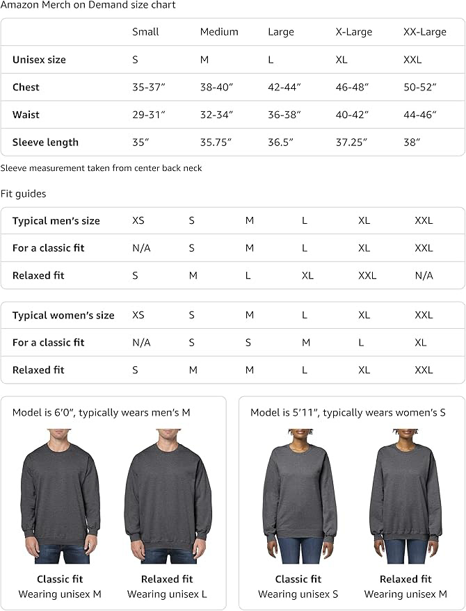 Technical size specification chart for the Pin Pull Creeps heavyweight sweatshirt, detailing measurements for Small through XX-Large to ensure the perfect fit for the Pressure Generation.