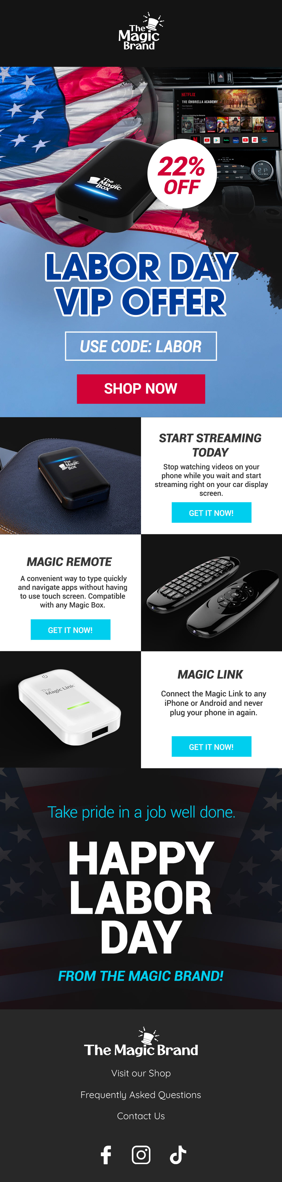 Labor Day Promotional Campaign | Magic Brand https://trymagicbox.com