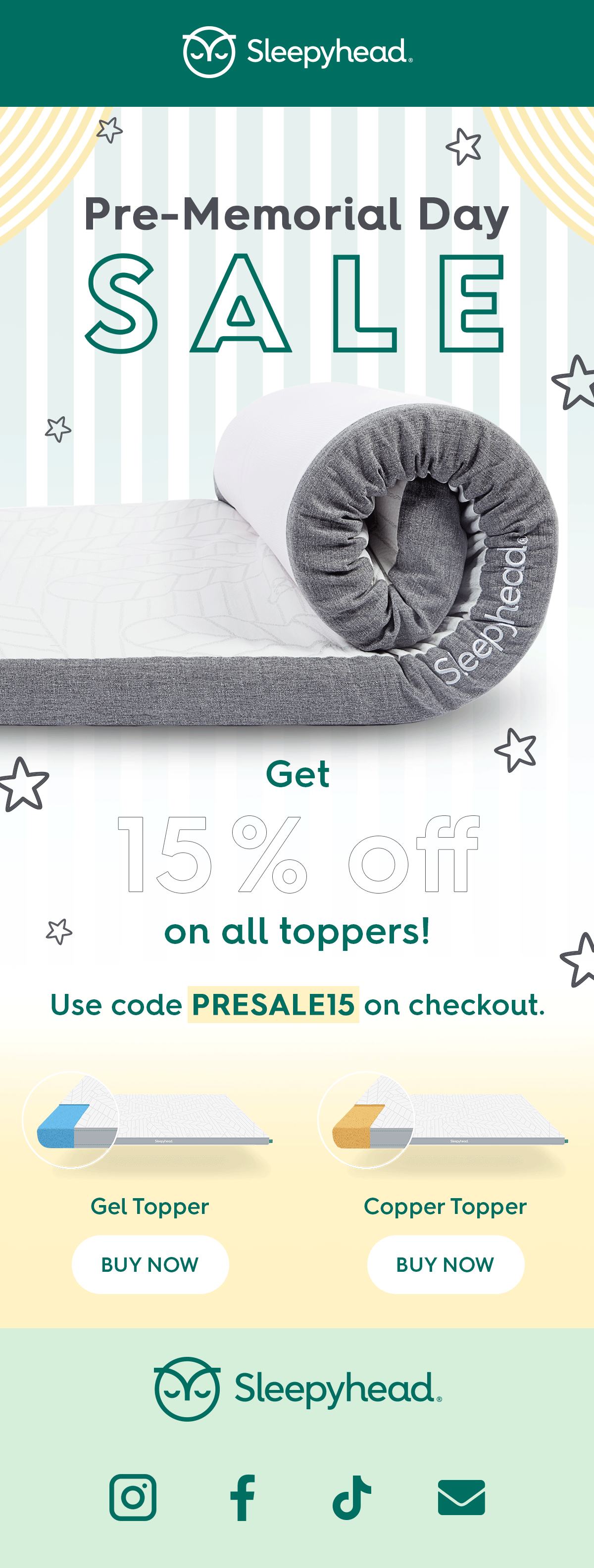 Pre-Memorial Sale | Sleepyhead USA https://sleepyheadusa.com/