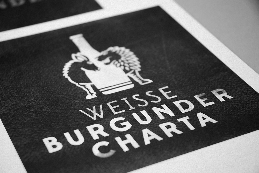 Hand lettering for Weisse Burgunder Charta by Adrian Bauer