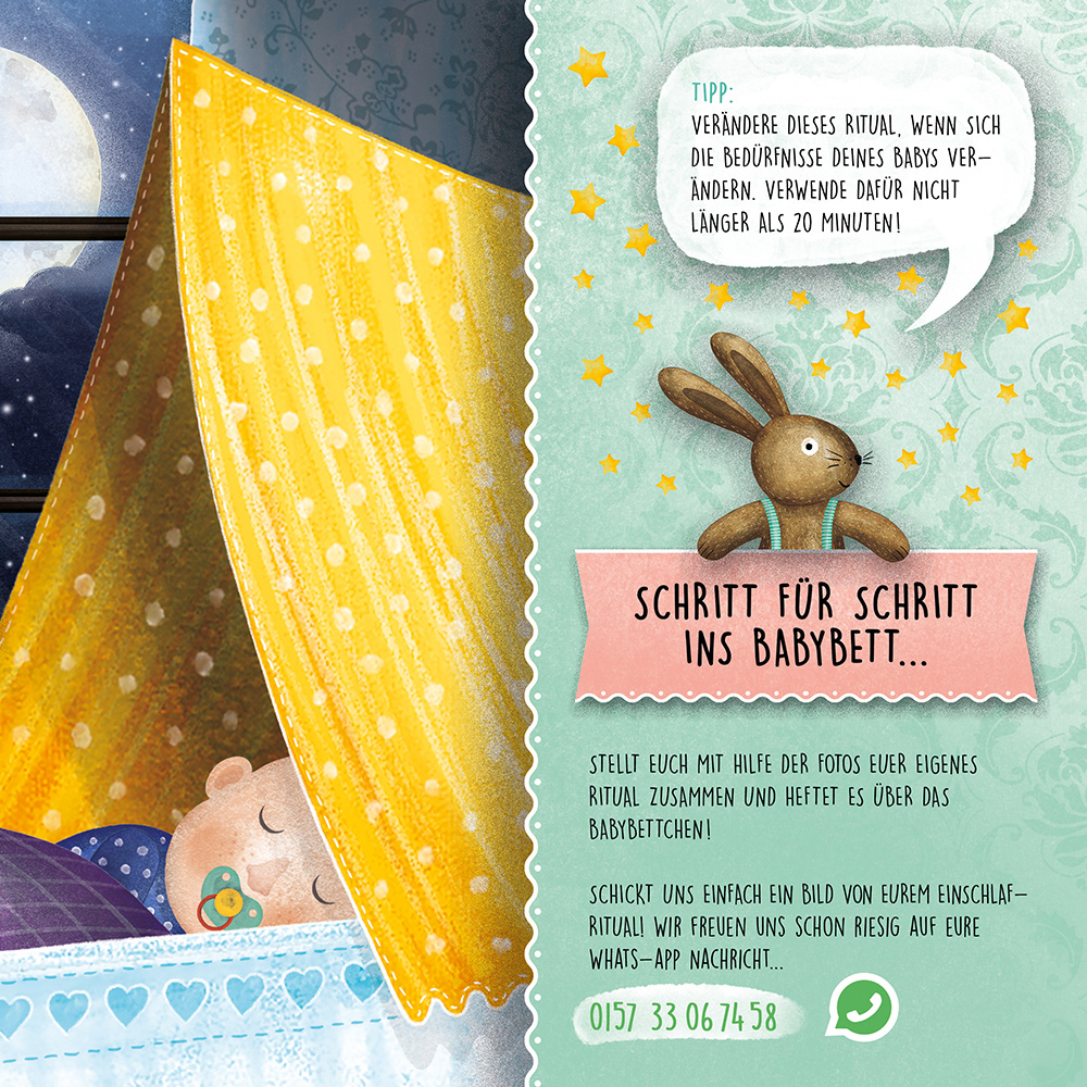 Baby and rabbit illustration for Librileo by Adrian Bauer
