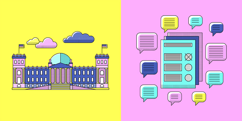 Snapchat sticker “Bundestag“ and “democracy“ by Adrian Bauer
