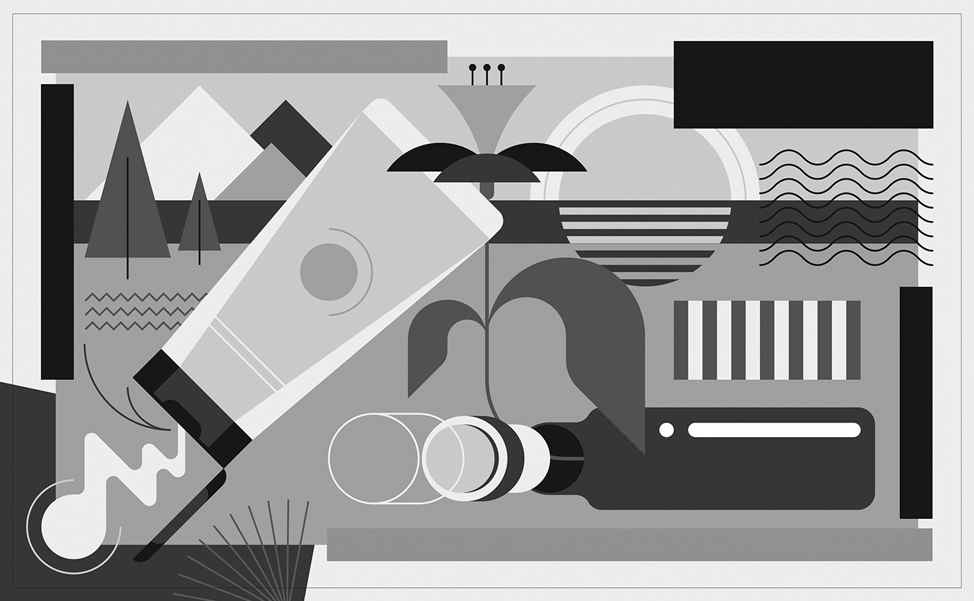 Calendar cover draft of packaging products for cosmetics by Adrian Bauer