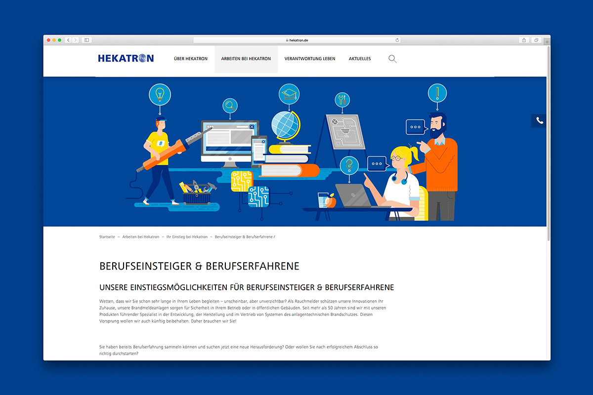 Corporate illustrations for Hekatron in collaboration with the agency Panama by Adrian Bauer